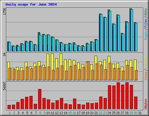 Daily usage for June 2024