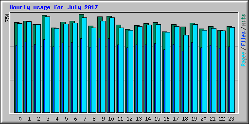 Hourly usage for July 2017