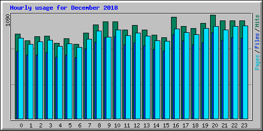 Hourly usage for December 2018
