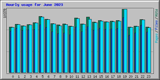 Hourly usage for June 2023
