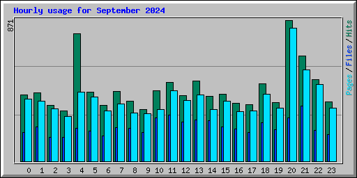 Hourly usage for September 2024